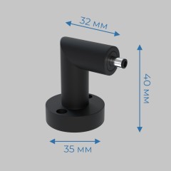 IN - соединитель настенно-потолочный монтаж 24В, осветительной системы THIN and SMART, Черный IL.0060.4004-BK