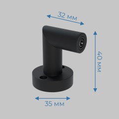 OUT - соединитель настенно-потолочный монтаж 24В, осветительной системы THIN and SMART, Черный IL.0060.4005-BK