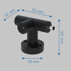 T-соединитель (2-IN, 1-OUT) 24В, осветительной системы THIN and SMART, Черный IL.0060.4008-BK