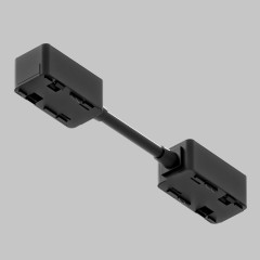 I - соединитель питания для магнитного шинопровода трековой системы UT25 48В, длина 163мм, Черный IL.0007.3010-163-BK