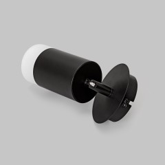 Светильник GU10 1*10W настенный спот Черный. Плафон акрил Белый матовый IL.0005.1501 BK