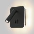 Светильник светодиодный квадратный с подсветкой 3W + 9W настенный 220V, 3000K, Черный IL.0005.2101 BK