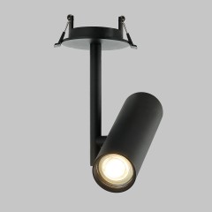 Светильник GU10 1*50W потолочный встраиваемый спот Черный IL.0005.4200-1R-BK
