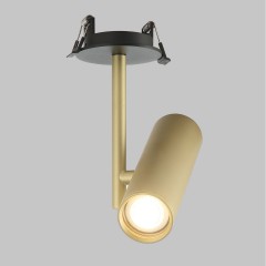 Светильник GU10 1*50W потолочный встраиваемый спот Черный и Матовое Золото IL.0005.4200-1R-BMG