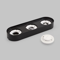 Светильник GX53 3*12W потолочный спот Черный IL.0005.2600-3-BK