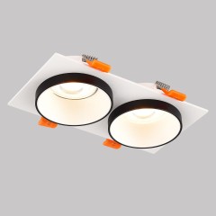 Светильник встраиваемый GU10 2x50W Белый/Черный IL.0029.0012-2-WBK