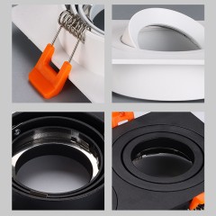 Светильник встраиваемый поворотный GU10 50W Черный IL.0029.0008-BK