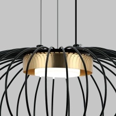 Люстра подвесная, 1*GX53, черный+бронза MD.23103-1-P-BK+BR