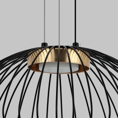 Люстра подвесная, 1*GX53, черный+бронза MD.23104-1-P-BK+BR