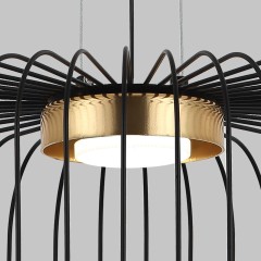 Люстра подвесная, 1*GX53, черный+бронза MD.23105-1-P-BK+BR