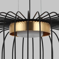 Люстра подвесная, 1*GX53, черный+бронза MD.23105-1-P-BK+BR