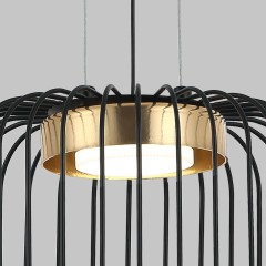 Люстра подвесная, 1*GX53, черный+бронза MD.23106-1-P-BK+BR