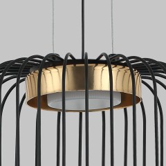 Люстра подвесная, 1*GX53, черный+бронза MD.23106-1-P-BK+BR