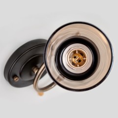 Бра 1*60Вт E14 MD.4045-1-W AB+BK