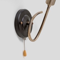 Бра 1*60Вт E14 MD.4045-1-W AB+BK