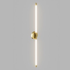 Бра настенное двойное LED 14W, матовое золото PLW-7048-1000SGD