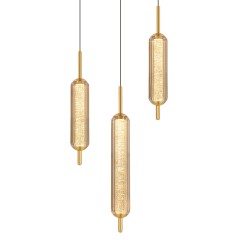 Люстра подвесная светодиодная 3*5W, 4000K, 340мм, плафон янтарный PLC-7076-340-3P-AMBER