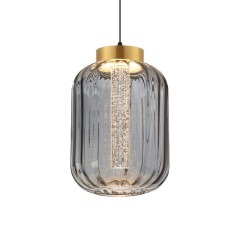 Люстра подвесная светодиодная 9W, 4000K, 180мм, плафон серый дым PLC-7077-180-P-GREY