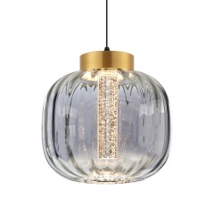 Люстра подвесная светодиодная 9W, 4000K, 210мм, плафон серый дым PLC-7077-210-P-GREY