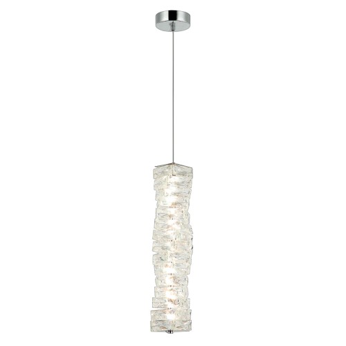Люстра подвесная светодиодная, LED 18W, 3000К+4000К+6000К, К5 кристалл, 460 мм CR.0808-460-1-P-CH
