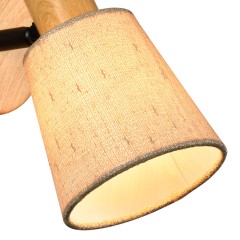 Спот настенный 1*Е14, черный+дерево SP.048-11-86