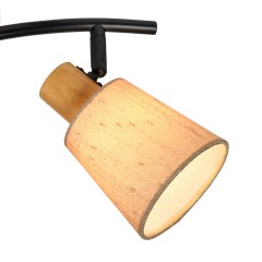 Спот настенный 2*Е14, черный+дерево SP.048-62-86