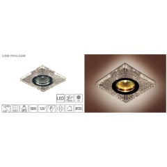 Светильник MR16+LED встраиваемый AL/CLEAR 35Вт+LED 3Вт IL.0026.1703