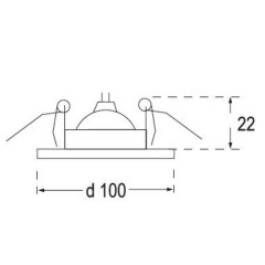 Светильник MR16 встраиваемый под «Бронзу». GU5.3 50W SBK IL.0019.0750