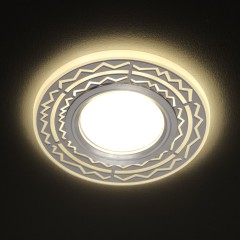 Светильник MR16+LED 3W 4000K, встраиваемый акрил, CH/WH+CH IL.0030.0302