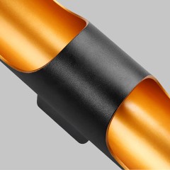 Светильник настенный LED 2*5W 4000K Черный и матовое Золото 220V IP54 IL.0014.0008-BMG