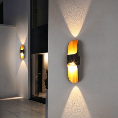 Светильник настенный LED 2*5W 4000K Черный и матовое Золото 220V IP54 IL.0014.0008-BMG