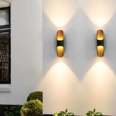 Светильник настенный LED 2*5W 4000K Черный и матовое Золото 220V IP54 IL.0014.0008-BMG