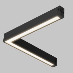 Светильник SMART угловой рассеянного света для трековой системы SMART LINE 220В, 18Вт, Черный IL.0050.6007-18-BK