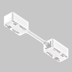 I - соединитель питания для магнитного шинопровода трековой системы UT25 48В, длина 175мм, Белый IL.0007.3010-175-WH