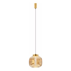 Люстра подвесная светодиодная 9W, 4000K, 210мм, плафон янтарный PLC-7077-210-P-AMBER