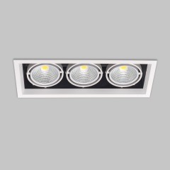 Светильник карданный LED 3*20W встраиваемый, WH IL.0006.2315